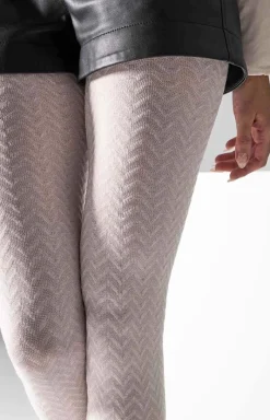 LEGS Rajstopy - Ciepłe rajstopy z kaszmirem kremowe L011 Cashmere Viscosa 10 DEN