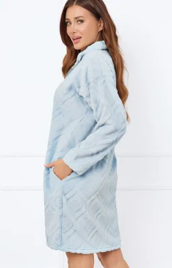 Damskie Italian Fashion Szlafroki I Peniuary|Bielizna Homewear - Ciepły zafrok daki na długi rękaw Arena