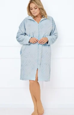 Damskie Italian Fashion Szlafroki I Peniuary|Bielizna Homewear - Ciepły zafrok daki na długi rękaw Arena