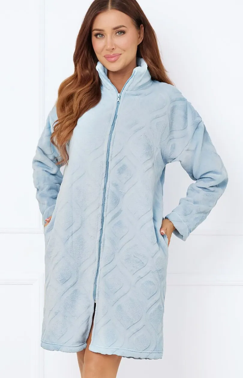 Damskie Italian Fashion Szlafroki I Peniuary|Bielizna Homewear - Ciepły zafrok daki na długi rękaw Arena