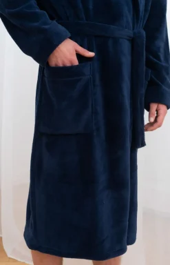 Męskie Italian Fashion Szlafroki Męskie - Ciepły szlafrok ęski z kapture ias