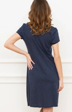 Damskie Italian Fashion Seksowna Koszula Nocna|Koszula Nocna Do Karmienia - Ciążowa bawełniana kozua nocna do karienia Radość