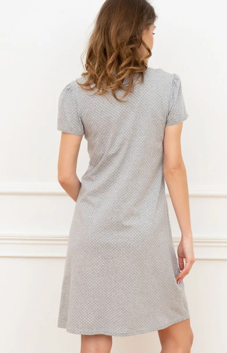 Damskie Italian Fashion Piżamy Bawełniane|Bielizna Ciążowa - Ciążowa koszua nocna do karmienia 100% bawełna Feicita