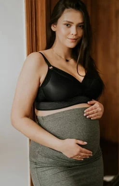 Ciążowy biustonosz semi-soft do karmienia LoveMe mama