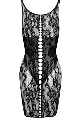 Beauty Night Bodystocking|Koszulki - Czarna koronkowa sukienka bodystocking Donna