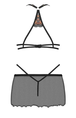 Czarna koszulka damska Goldie chemise