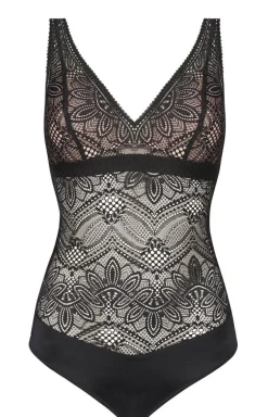 Czarne body damskie koronkowe Desire