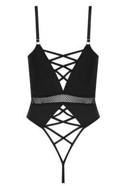 Passion Body|Body - Czarne body damskie otwarte Kristeen