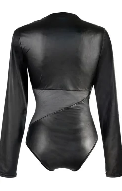 Axami Dancewear & Clubwear|Kostiumy I Przebrania - Czarne body dakie z ateku V-10580