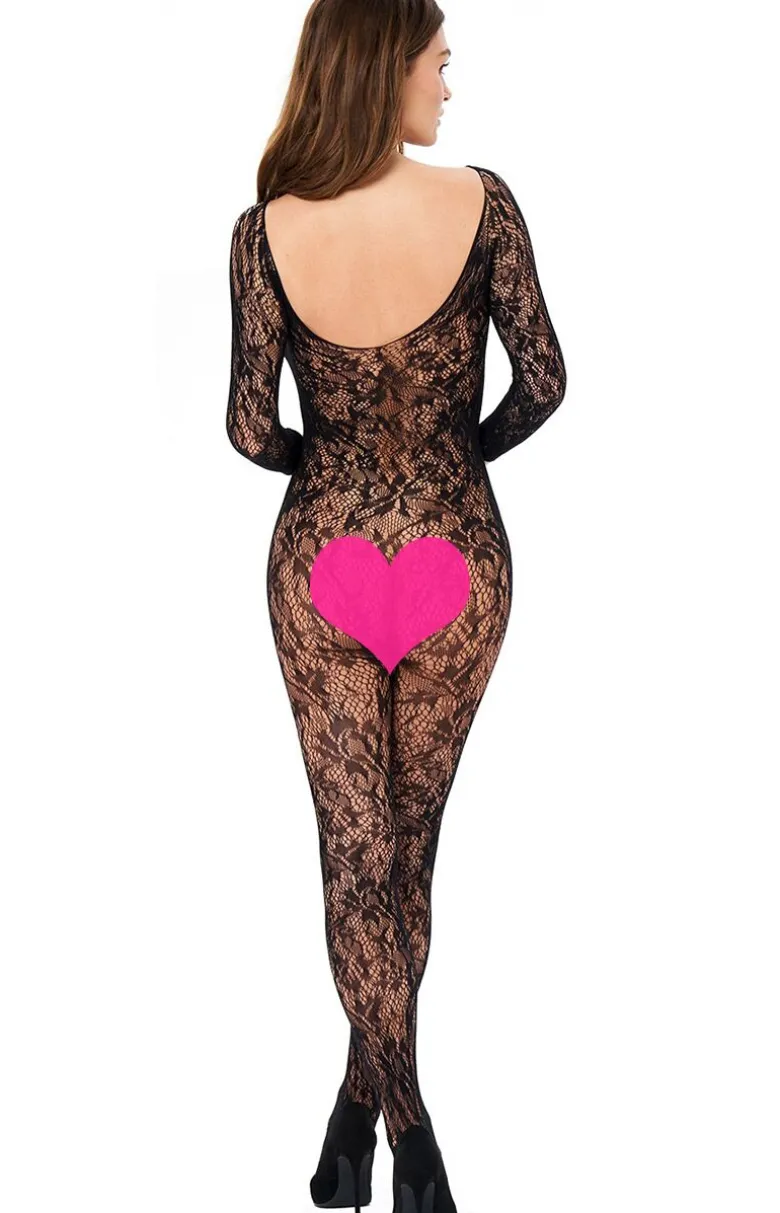 Czarne bodystocking BG004