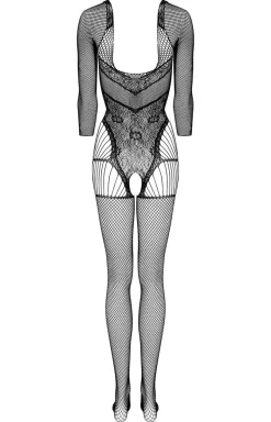 KOTEK Bodystocking - Czarne bodystocking BG002