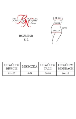 Beauty Night Bodystocking|Body - Czarne bodystocking damskie koronkowe Kiara