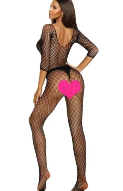 SoftLine Collection Bodystocking|Body - Czarne bodystocking otwarte 2048