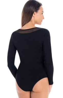Czarne damskie body z wiskozy Amber 2412