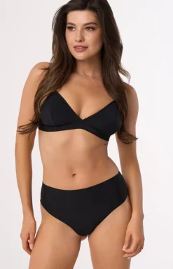 Damskie Babell Majtki Z Wysokim Stanem|Bielizna Plus Size - Czarne figi brazyijkie bezzwowe z wyoki tane 2011