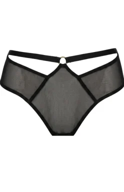 Damskie Mat Figi, Stringi, Panty|Figi Damskie - Czarne figi damskie Aggie F-0193/5