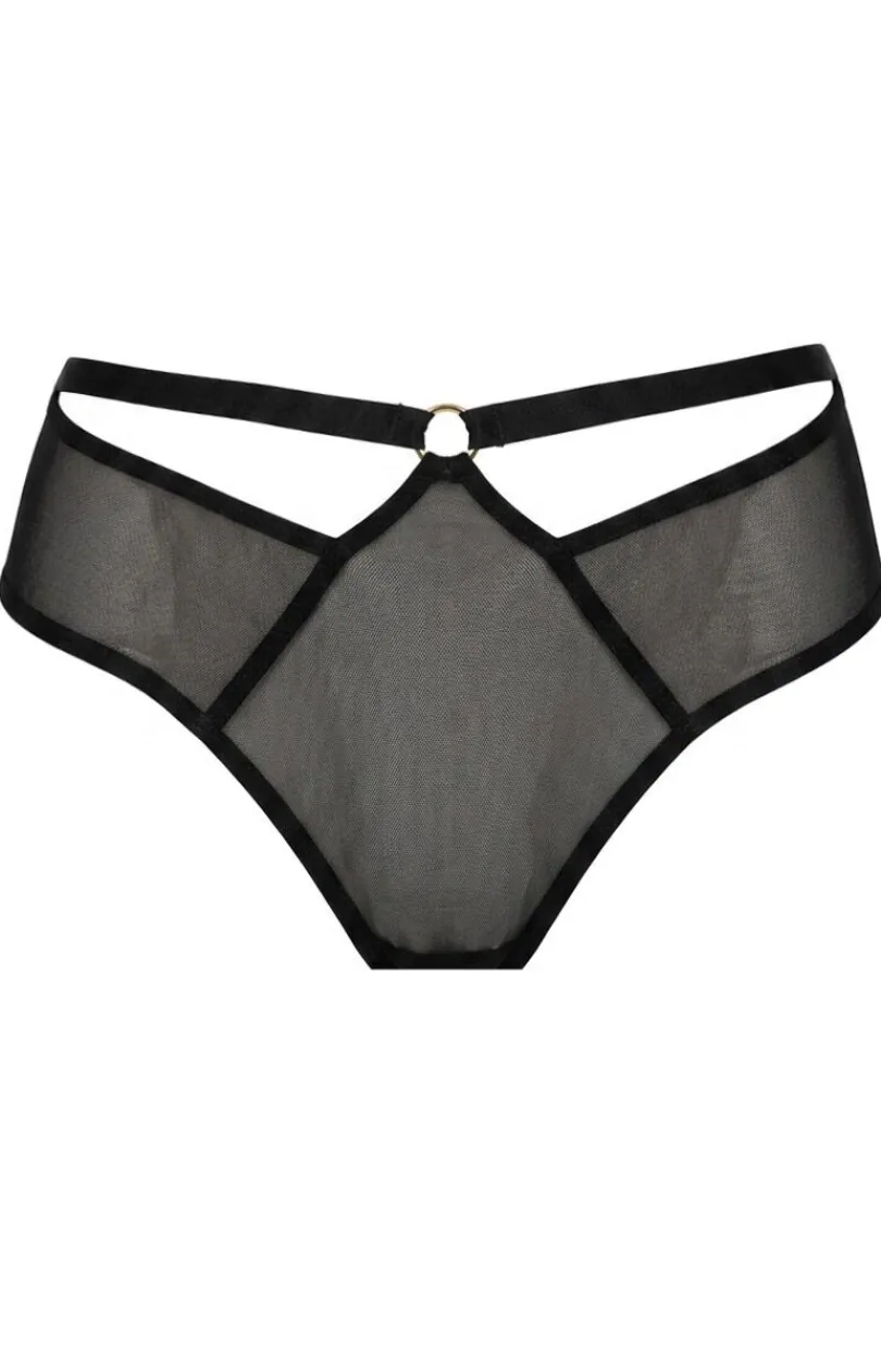 Damskie Mat Figi, Stringi, Panty|Figi Damskie - Czarne figi damskie Aggie F-0193/5