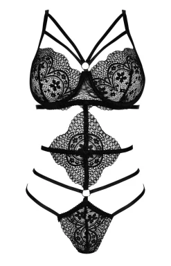 Beauty Night Body|Body - Czarne koronkowe body damskie Elaris
