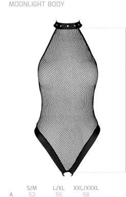 Passion Body|Body - Czarne siateczkowe body Moonlight