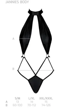 Passion Body|Body - Czarne skórzane body Jannies