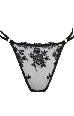 Czarne stringi damskie V-11048