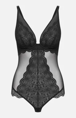 Esotiq Body|Body - Czarne zmyłowe body Kim 41076-61X