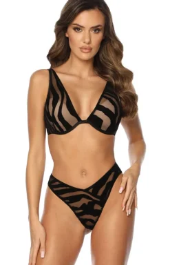 Czarny biustonosz push-up Unholy Alice PU-1086