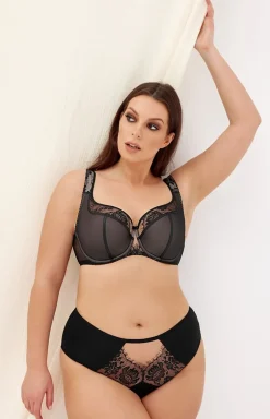 Czarny biustonosz semi-soft półusztywniany stanik Alicante K647