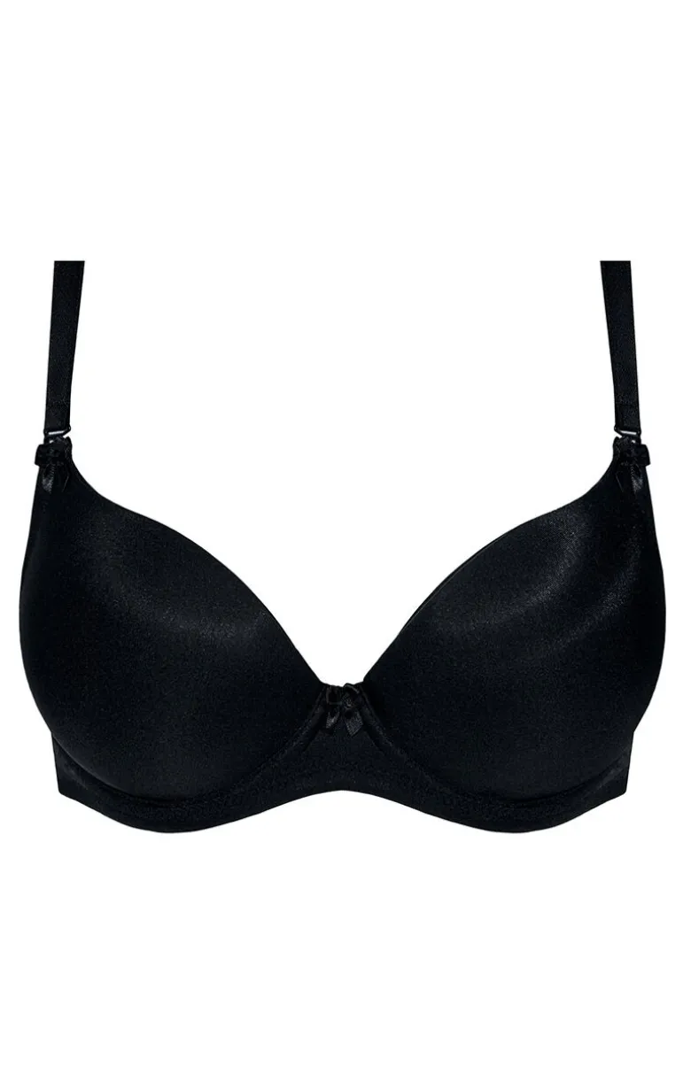 Czarny biustonosz super push-up z silikonem double push Ida