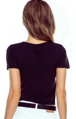 Eldar Moda - t-hirt daki kozuka z wycięciai Briana