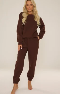 Damskie De Lafense Bielizna Homewear|Ciepłe Piżamy - dre damki Indigo 812