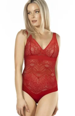 Czerwone body damskie koronkowe Desire