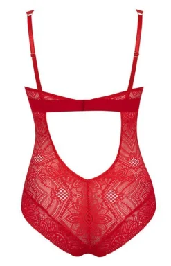 Czerwone body damskie koronkowe Desire