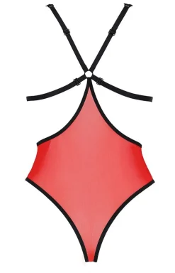 Czerwone body damskie Peonia