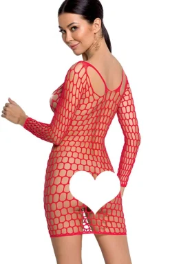 Czerwone bodystocking sukienka rozmiar one size BS093