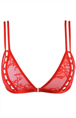 Damskie Axami Stringi Z Koronką|Stringi Damskie - Czerwone koronkowe tringi V-11158