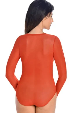 Teyli Body|Body - Czerwone iateczkowe body Ero 2406