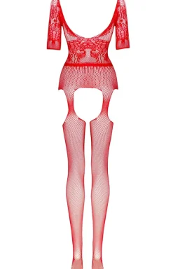 Beauty Night Bodystocking|Body - Czerwone siateczkowe bodystocking Courtney