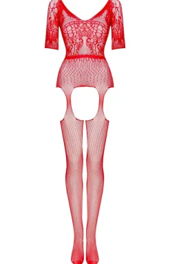 Beauty Night Bodystocking|Body - Czerwone siateczkowe bodystocking Courtney