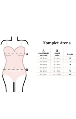 Czerwony komplet bielizny koszulka i szorty Atena