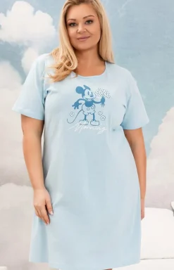 Damska koszula nocna plus size niebieska 2005