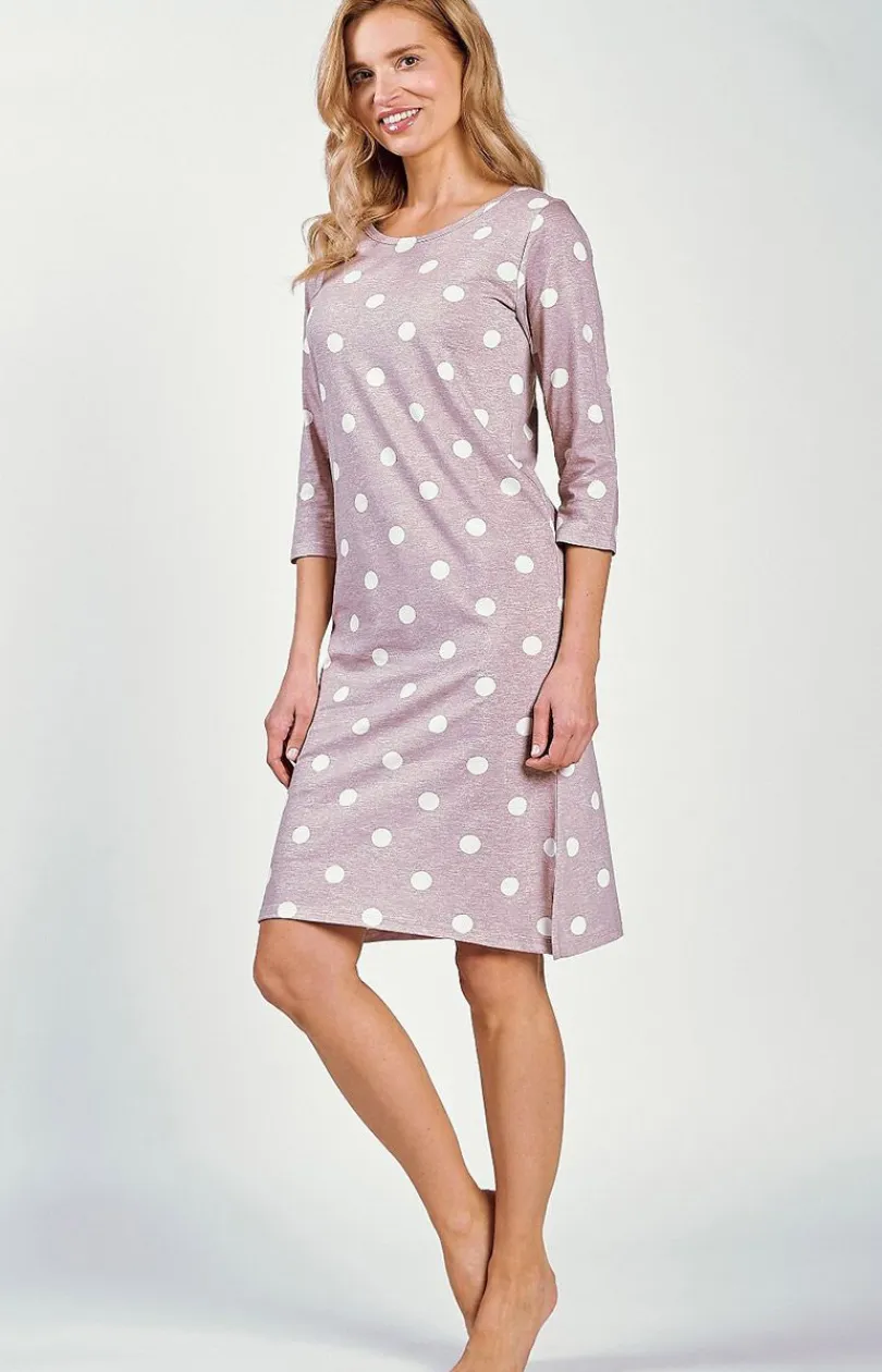 Damskie Taro Koszule Nocne|Koszule Nocne Damskie - Damka kozula nocna w kropki Dolly 3213