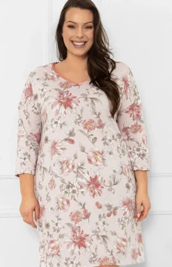 Damskie Italian Fashion Koszule Nocne|Koszule Nocne Damskie - Daka kozula nocna w kwiaty - ALTA