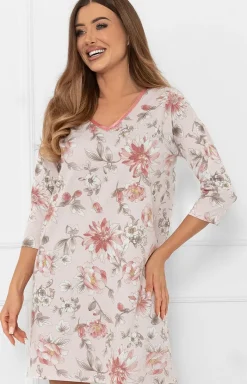 Damskie Italian Fashion Koszule Nocne|Koszule Nocne Damskie - Daka kozula nocna w kwiaty - ALTA