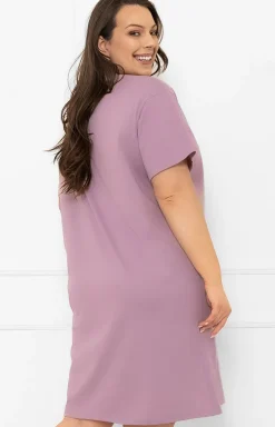 Damskie Italian Fashion Koszule Nocne|Koszule Nocne Damskie - Damska koszula nocna wrzosowa Ksara