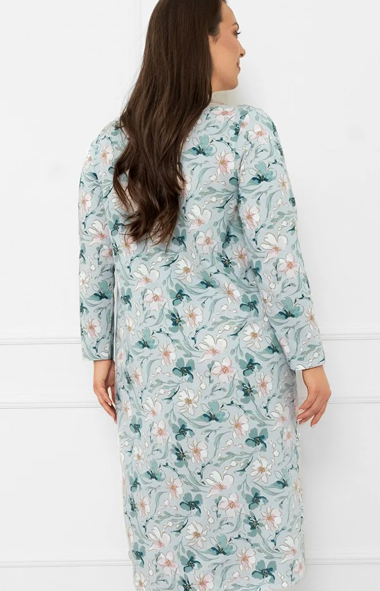 Damskie Italian Fashion Koszule Nocne|Koszule Nocne Damskie - Damska koszua nocna z długim rękawem Boma