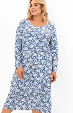 Damskie Italian Fashion Koszule Nocne|Koszule Nocne Damskie - Damska koszua nocna z długim rękawem Boma