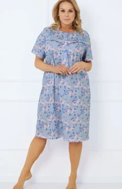 Damskie Italian Fashion Koszule Nocne|Koszule Nocne Damskie - Daska koszua nocna z krótki rękawe Faceia