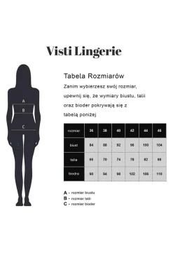 Damskie VISTI Koszula Nocna Na Ramiączkach|Koszula Nocna Koronkowa - Damska koszulka nocna czarno-biała Ester