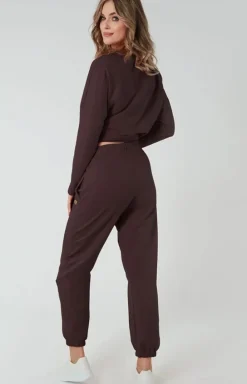 Damskie Italian Fashion Bielizna Homewear|Piżamy Damskie - Dakie podnie dreowe brązowe adri
